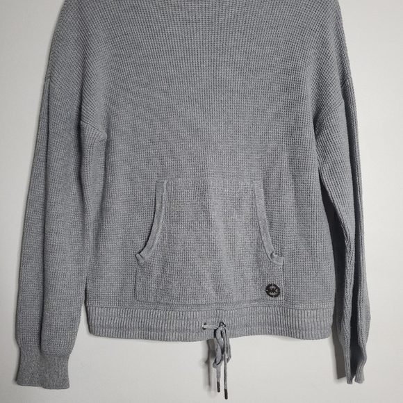 Michael Kors Womens Knit Sweater Size M Gray Neutral Casual Chic Gorpcore Sporty - Picture 6 of 11